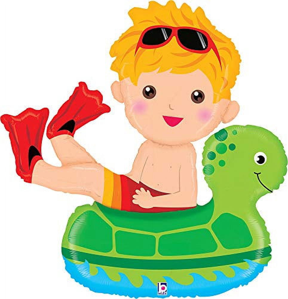 Pool Birthday Party Supplies Floaties and Watermelon Balloon Bouquet Decoration