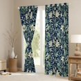 thumbnail image 3 of Homewish Chic Floral Flowers Blackout Curtains Set of 2 (52x84 Each) For Kids Teens Adults,Exotic Style Window Curtains,Retro Vintage Curtains and Drapes,Ultra Soft Home Decor, 3 of 6