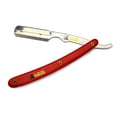 CS-101 Stainless Steel Straight Edge Red Barber Razor + 200 Lord Single ...