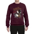 thumbnail image 2 of Wild Bobby, Biker Betty Boop Wild One MC Motorcycle Betty Boop Unisex Crewneck Sweatshirt, Maroon, Small, 2 of 5
