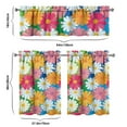thumbnail image 6 of Boho Vintage Curtains 36 Inch - 3 Panel Farmhouse Wildflower Set with Rustic Floral Design, Rod Pocket Kitchen Window Drapes for Country Style, 6 of 6