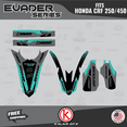 thumbnail image 2 of Kalair GFX Graphics Kit for Honda CRF250R (2018-2021) Evader Series, 2 of 5