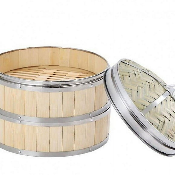 1 Set Chinese Bamboo Kitchen Food Steamer