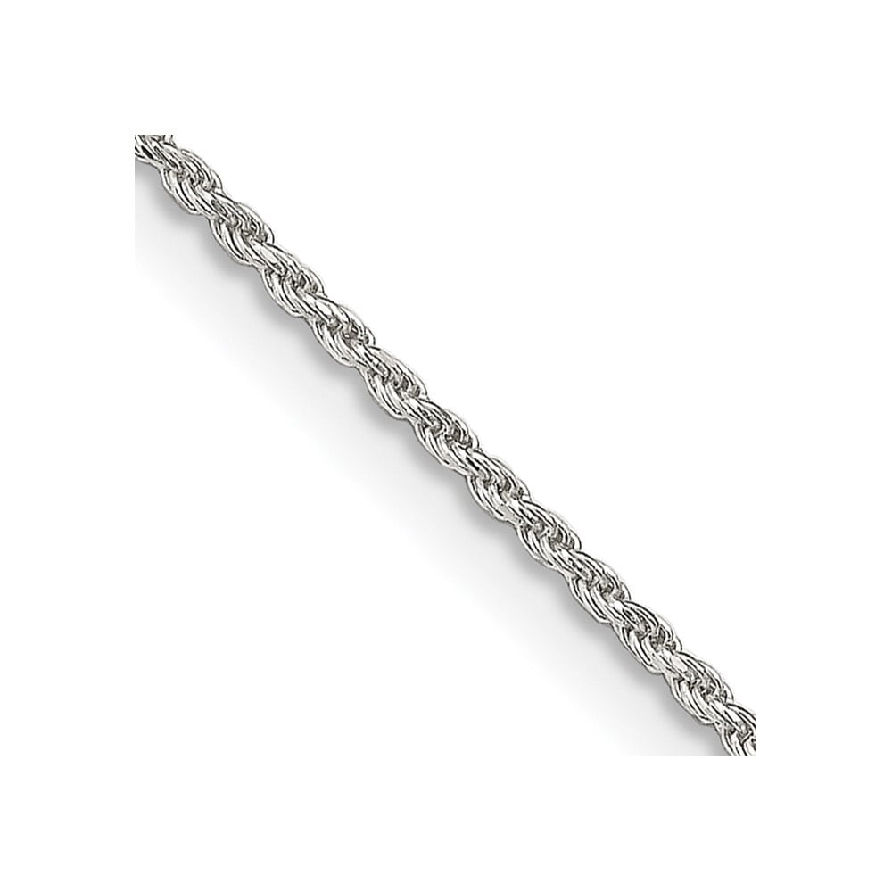 925 Sterling Silver 1.1mm Diamond-cut Rope Chain