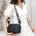 thumbnail image 2 of Women Crossbody Bag Color Clash PU Tote Bag Chain Simple Female Commuter Handbag, 2 of 9