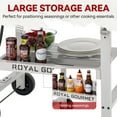 thumbnail image 6 of Royal Gourmet GB3000W 28-Inch 3-Burner Propane Gas Griddle in White, Griddle with Collapsible Side Shelves, 6 of 11