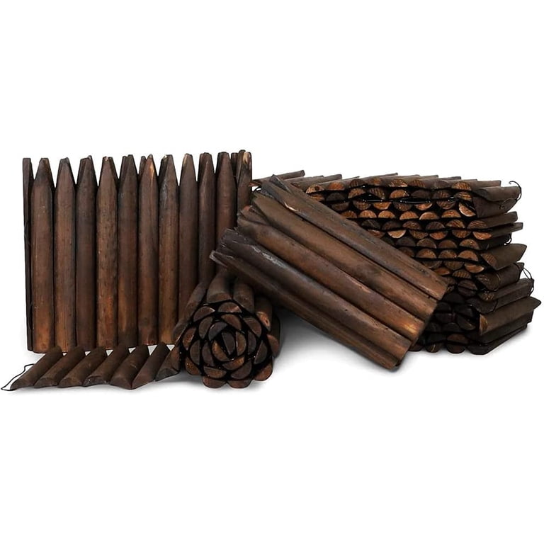 Worth Garden Outdoor Wood Edging Short Border Yard Fence for