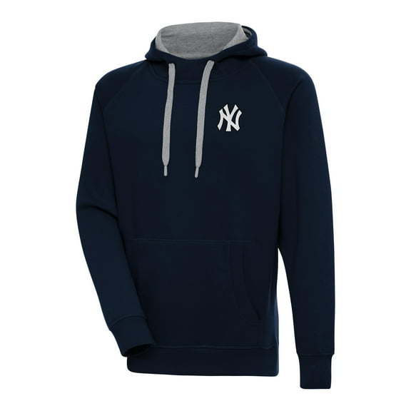 Men's Antigua Navy New York Yankees Metallic Victory Pullover Hoodie