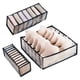 thumbnail image 1 of Organizador de ropa interior, juego de 3 organizadores de ropa interior plegables con divisor de cajón, organizador de almacenamiento negro, 1 of 5