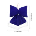 thumbnail image 3 of Fmbmuo Blue Christmas Bows Decorations - Fringed Velvet Home Decor for Christmas Tree, Gifts, Wreaths & Crafts (L), 3 of 5
