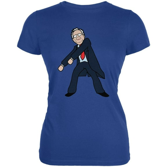 Election 2020 Bernie Sanders Flossing Dance Juniors Soft T Shirt Royal LG