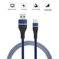 thumbnail image 4 of Bemz USB Cables Compatible with Samsung Galaxy S20 FE 5G Bundle: Heavy Duty Reinforced Connector Nylon Braided USB Type-C to USB-A Cables - 3 Pack, 3.3 Feet (1 Meters) - Blue, 4 of 8