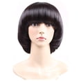 thumbnail image 4 of 〖SUCS〗Fashion Synthetic Mushroom Head BOB Brown Black Hair Wig Natural Hair Wigs, 4 of 6