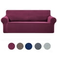 thumbnail image 3 of Stretch Sofa Slipcover Elastic Couch Cover Washable Furniture Protector 1 Protector Exquisite for Kids Pets, Wine Red, 3 of 9