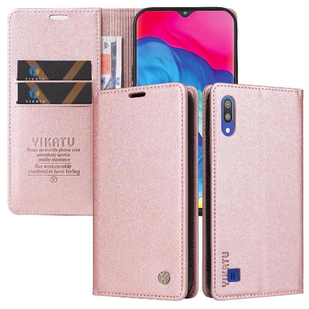 Funda para Samsung Galaxy A10/M10 Estuche de Cuero PU Tipo Cartera con Ranuras para Tarjetas y Cierre Magnético