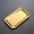 thumbnail image 2 of Plato de servicio de acero inoxidable Sunnimix bandeja de servir pequeño dorado, 2 of 8