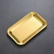 thumbnail image 2 of Bandeja rectangular para servir Plato para ensalada Plato para servir Plato para aperitivos Platos para servir pequeño y dorado, 2 of 8