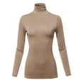 thumbnail image 2 of SSOULM Women's Slim Lightweight Long Sleeve Pullover Turtleneck Shirt Top With Plus Size, 2 of 5