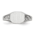 thumbnail image 4 of 14K White Gold Ring Band Signet 7.0x9.0mm Closed Back, 4 of 5