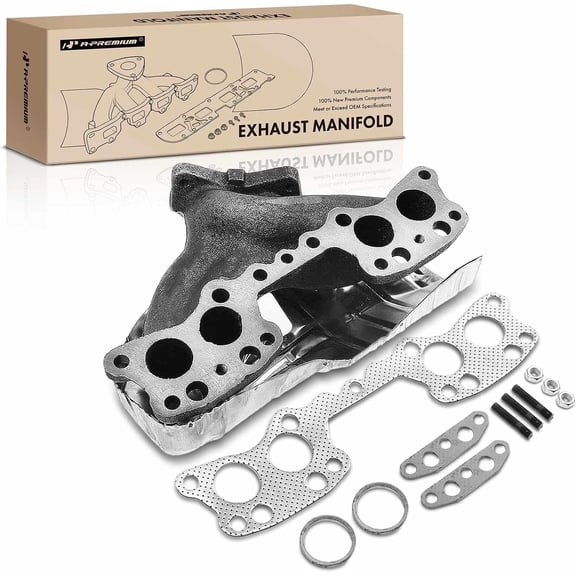 A-Premium [4Cyl 2.4L] Engine Exhaust Manifold W/Gaskets & Studs & Nuts Compatible with Toyota 4Runner Pickup 1985-1995, Celica 1985