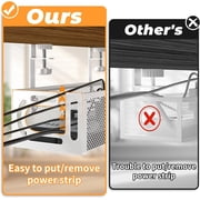 Under Desk Cable Management Tray White, IRmm Cable Management Under Desk No Drill, Cable Tray with Clamp for Desk Wire Management,Desk Cable Management Box for Office, Home - No Damage to Desk