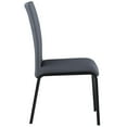 thumbnail image 3 of Milan Audrey 37.8" Contour-Back Steel/Faux Leather Side Chairs in Ash (Set of 4), 3 of 9