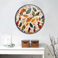 thumbnail image 2 of Yayeee Wall Clock Battery Operated 9.5" Silent Non-Ticking for Living Room, Colorful Leaves, 2 of 8