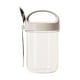 thumbnail image 5 of Vaso de vidrio de 430 ml para avena con cuchara y tapa, hermético, sin BPA, ideal para preparar avena durante la noche, cereales, ensaladas, yogur y desayunos saludables., 5 of 7