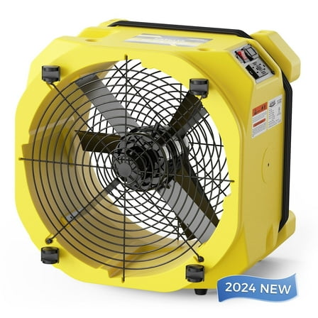 ALORAIR 3000 CFM Axial Air Mover Floor Dryer, Industrial High Velocity Carpet Dryer/Floor Fan/Blower, Stackable, Daisy Chain, for Water Damage Restoration, 10 Years Guarantee, Zeus Extreme