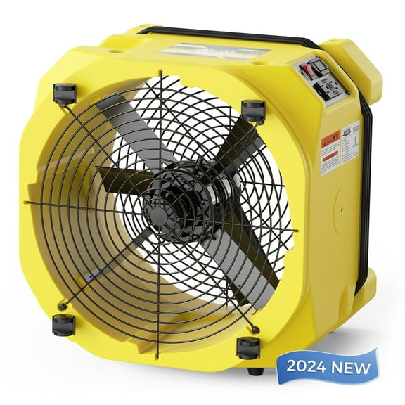 ALORAIR 3000 CFM Axial Air Mover Floor Dryer, Industrial High Velocity Carpet Dryer/Floor Fan/Blower, Stackable, Daisy Chain, for Water Damage Restoration, 10 Years Guarantee, Zeus Extreme