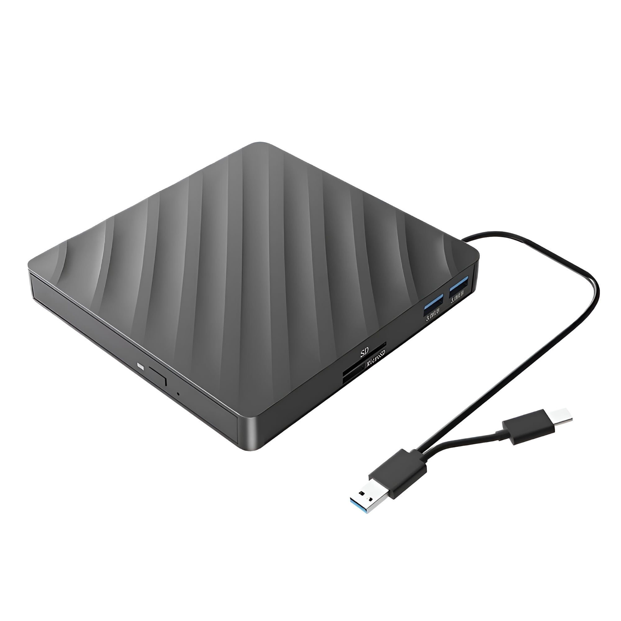 GJX 5-in-1 External Blu-Ray Drive USB Type-C Multifunction BD-Combo Optical Drive CD DVD Burner Player,Portable and Lightweight