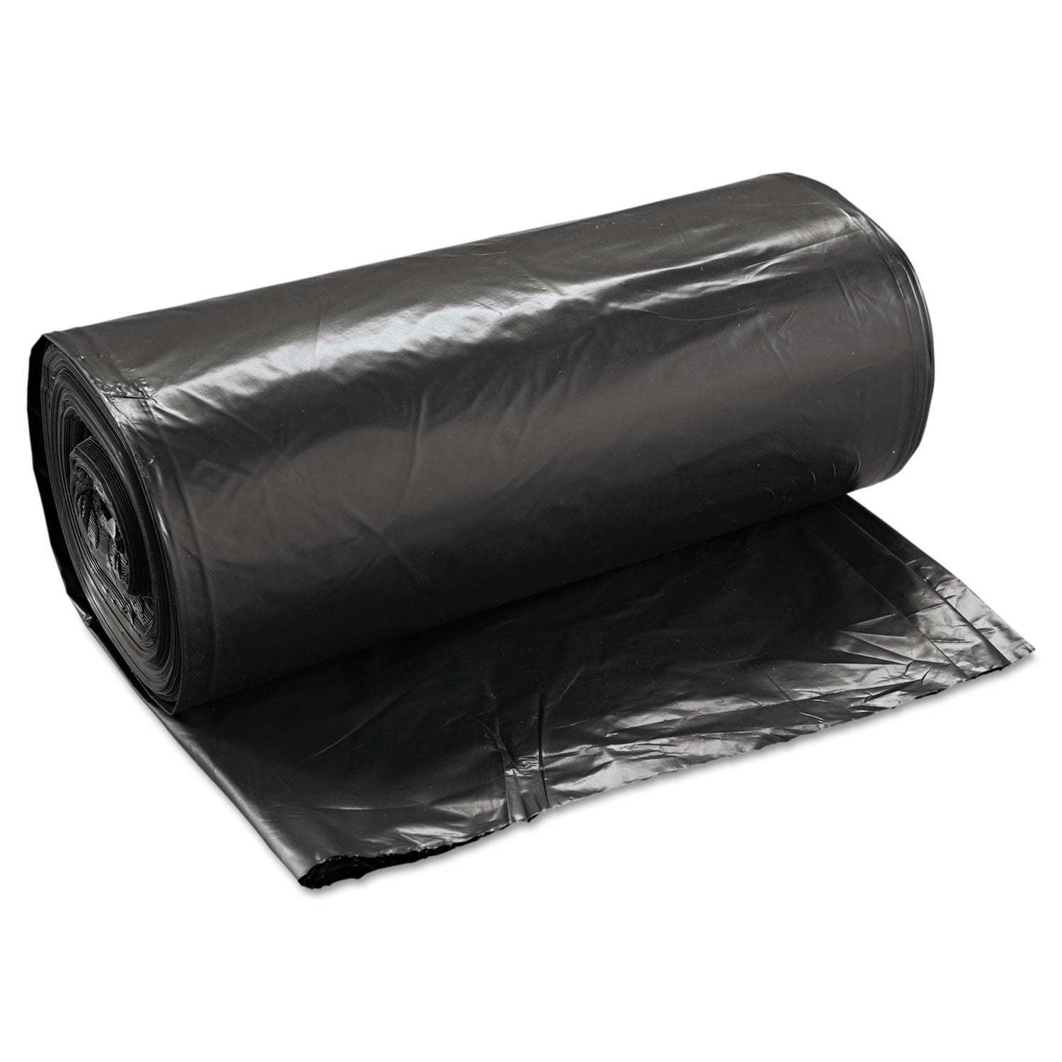 Boardwalk® Low Density Repro Can Liners, 60 Gal, 1.2 Mil, 38" X 58", Black, 100/carton