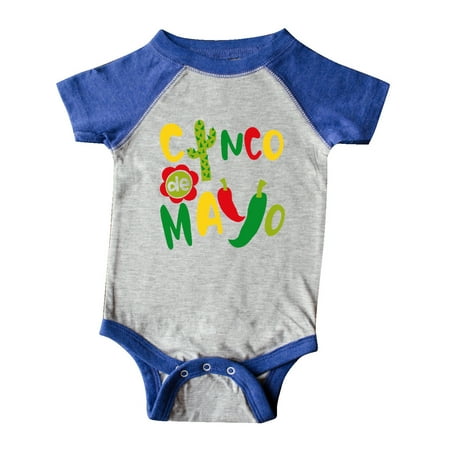 

Inktastic Cinco de Mayo- Cactus Peppers Flower Gift Baby Boy or Baby Girl Bodysuit