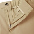 thumbnail image 5 of Men's Leisure Straight Leg Zipper Jogging Trousers, Casual Running Pants for Gym, Outdoor and Street Style,Khaki,L, 5 of 6