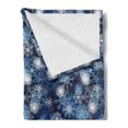thumbnail image 2 of Winter Soft Flannel Fleece Throw Blanket, Various Different Ornate Snowflakes Blizzard Cold Season Xmas Themed, Cozy Plush for Indoor and Outdoor Use, 70" x 90", Pale Blue Dark Blue, by Ambesonne, 2 of 5