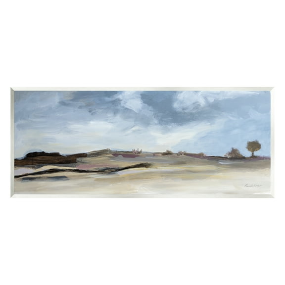 Stupell Industries Desert Landscape Painting Landscape Painting Unframed Art Print Wall Art, 17 x 7