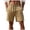 Khaki, variant on KPOPLK Men's Casual 7 Inch Shorts Elastic Waist Twill Drawstring Summer Beach Stretch Golf Shorts Relaxed Fit with Pockets Size S,Coffee