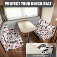 thumbnail image 2 of XYZCANDO Dog RV Dinette Cushion Covers Heart Sofa Slip Covers for 2 Seat Cushion Couch Camper Accessories Valentine's Day Bench Seat Cover Stretchable Furniture Covers Camper Must Haves White, 2 of 7