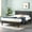 Dark Gray, variant on Zinus 40" Dachelle Upholstered Platform Bed Frame Gray Sand, Queen