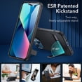 thumbnail image 2 of ESR Metal Kickstand Case for iPhone 14 and iPhone 13 Case, Patented Two-Way Stand Reinforced Drop Protection Slim Flexible Back Cover, Black, 2 of 8