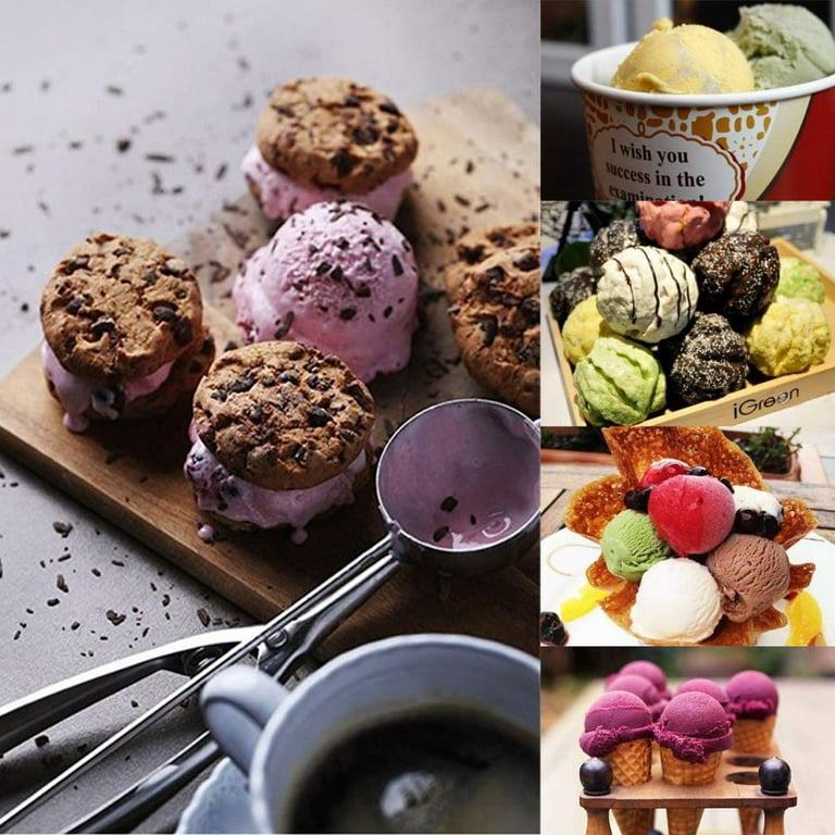 Simyoung Cookie Scoop Ice Cream Scoop Medium Size,Stainless Steel Cupcake  Scoop for Cookies, Ice Cream Cupcakes Meatballs 5cm