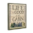 thumbnail image 3 of Stupell Life Good At The Cabin Geometric Typography Painting Gray Floater Framed Art Print Wall Art, 3 of 6