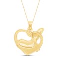 thumbnail image 4 of AFFY 14k Yellow Gold Over Sterling Silver Chihuahua Heart Pendant Necklace, 4 of 7