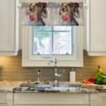 thumbnail image 2 of Yayeee Kitchen Valance Rod Pocket 54" x 18" Living Room Window Curtain, Gray Dog Artist, 2 of 6
