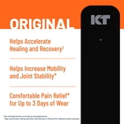 KT Tape Original Cotton Kinesiology Tape, Black, 20 Precut Strips