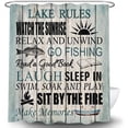 thumbnail image 3 of Lake Life RV Shower Curtains for Bathroom, Rustic Camper Fabric Shower Curtain Set, Nautical Cabin Camp Bathroom Accessories Lake House Decor for The Home, Hooks Included (69W X 72H), 3 of 6