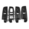 thumbnail image 2 of Armrest Window Switch Trim, ABS Door Armrest Button Cover Carbon Fiber Style 4pcs/set  For Car Replacement For   SK, 2 of 8