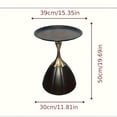 thumbnail image 3 of Vintage Style Cast Iron Side Table - Modern Minimalist Portable Pedestal End Table, Metal Frame & Iron Top, Electricity-Free, Space-Efficient for Living Room and Bedroom, 3 of 8