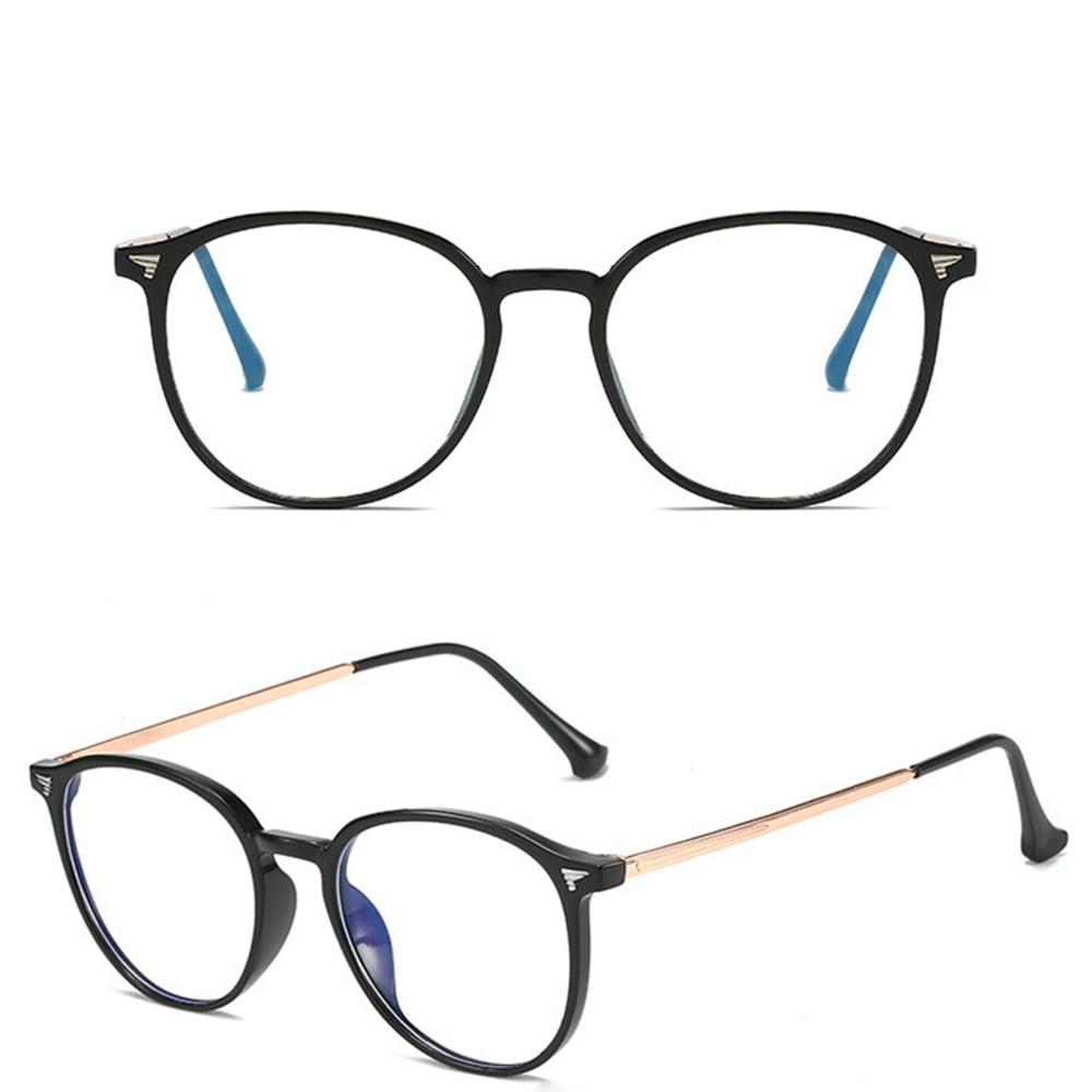 Oval Blue Light Blocking Glasses AntiFatigue Eye Protection Glasses