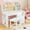 White, variant on Adjustable Study Desk & Chair Set with Storage – Wooden Writing Table with Hutch, Tiltable Surface & Storage Cabinet – Space-Saving Desk for Bedroom or Home Office
